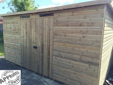 shed garden pent workshop bike