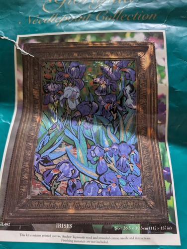 Glorafilia irises needlepoint - irises,