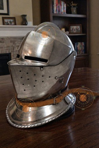 Medieval close armet helmet - medieval,