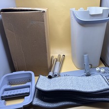 Multi-Functional Wash & Dry Mop and Bucket Set 360°Flat Squeeze Floor Mop+10Pads