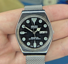 Vintage Seiko Diver Automatic Watch Black Dial 6309A