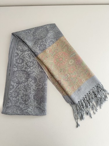 Cashmere pashmina scarf floral - cashmere,