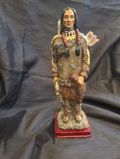 Native American Warrior Figurine – Academy 32cm Resin Statue with Bow & Quiver