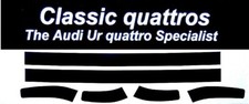 BLACK FRONT SKIRT LOWER AIR VENT TRIM STRIPS AUDI UR QUATTRO TURBO COUPE