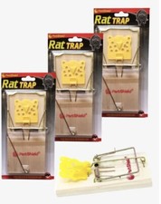 3 X JUMBO WOODEN RAT TRAPS
