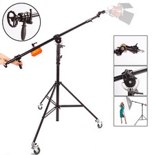 Photo Studio Heavy Duty Boom Light Stand with Boom Arm Steel Counterweight UK