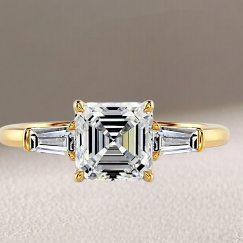 Lab grown asscher cut - 3.20,