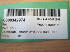 2013 PORSCHE 911 MA.171 3.8L Petrol ECU Engine ControlUnit Kit Parts 99161860203