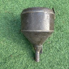 Vintage Large Metal Petrol Automotive Funnel Old Tool