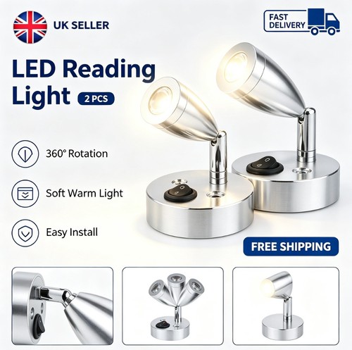 12v 2pcs led spot reading - 12v,