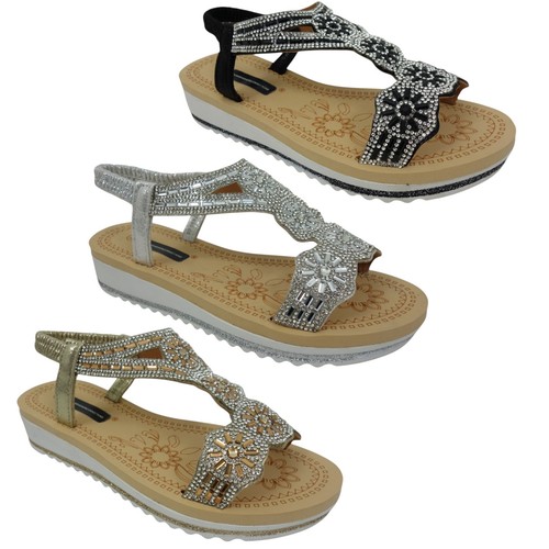 Womens diamante summer sandals - diamante,