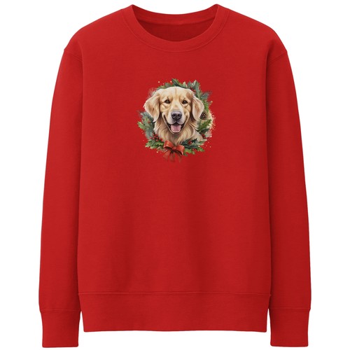 Christmas golden retriever - golden,