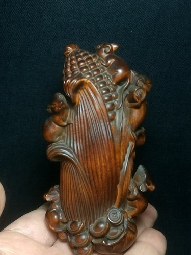 Japanese boxwood hand - , carved