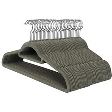 50 GREY NON SLIP FLOCKED