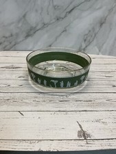 Vintage Green Jeanette Hellenic Jasperware Serving Fruit Bowl 9” Wedgewood