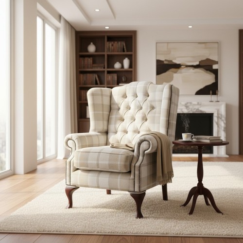 Chesterfield armchair fabric - chesterfield,