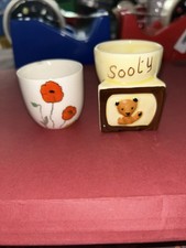 Vintage Egg Cups one Sooty One Retro  Poppy