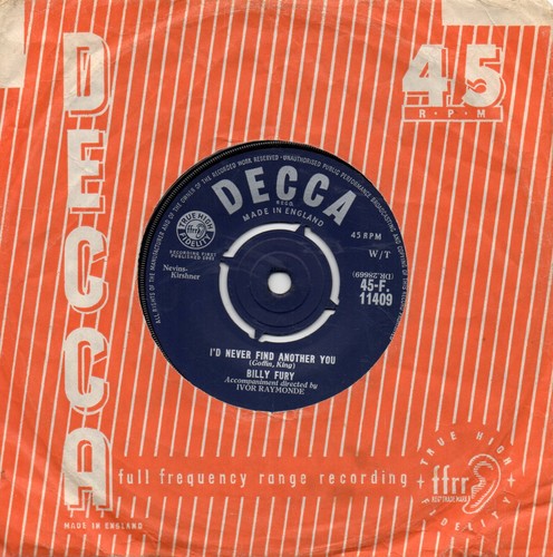 Billy fury never find - never,