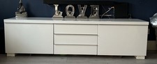 TV bench, high-gloss white