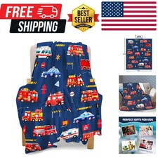Fire Truck Blanket for Boys &