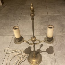 Antique Brass Candelabra Lamp 19 Inches Tall With Candle Tubes