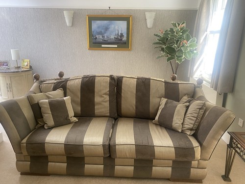 Striped seater fabric - 3, sofa