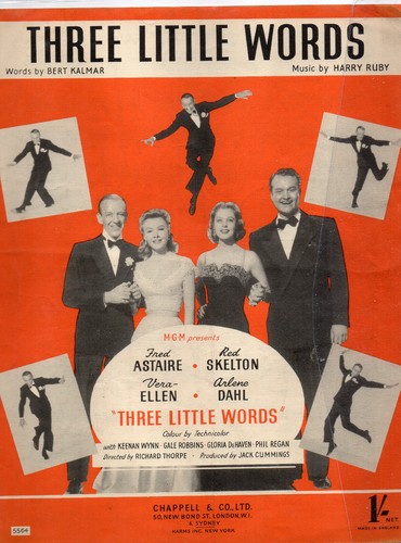 Music sheet three little - sheet, words