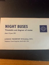 Night Bus Timetable - London -