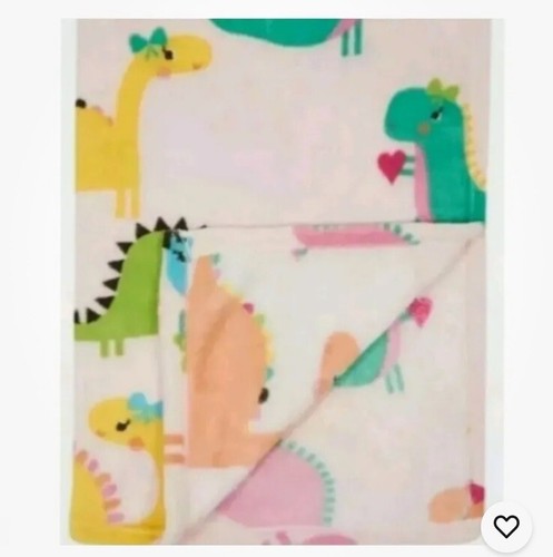 Pink dinosaur fleece blanket - pink,