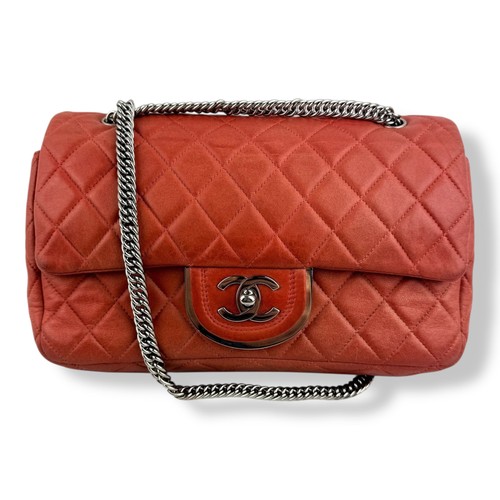 Chanel coral pink double flap - chanel,