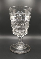 Antique Rummer Glass Stemmed Goblet Ale 19th C Moulded Heavy Dimpled