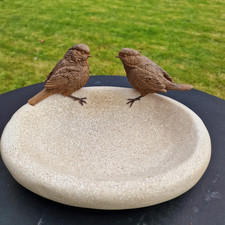 Bird Bath/Feeder Aged Stone