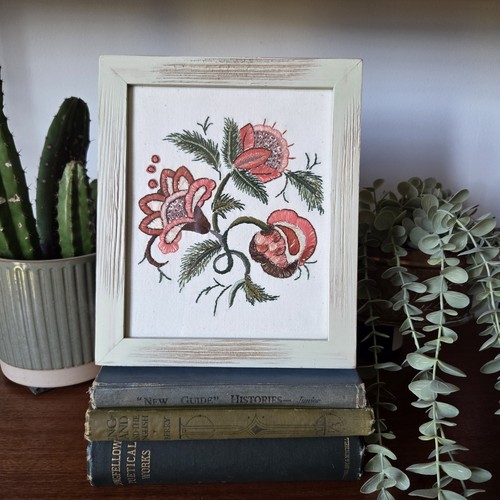 Vintage crewel embroidery - vintage,