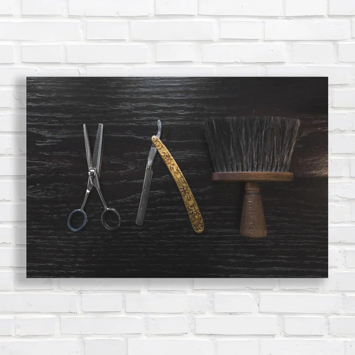 Vintage barber tools canvas - barber,