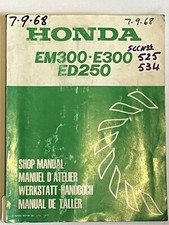 Werkstatthandbuch HONDA EM300 E300 ED250 1977 Motor Engine Manual Book