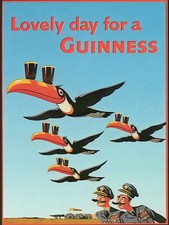 Lovely Day For A Guinness, Retro metal Sign vintage / man cave / Bar / Pub