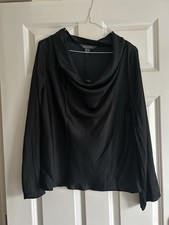 Satin Like Black Top Long