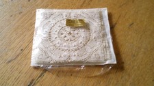 SET OF 6 UNUSED  VINTAGE NOTTINGHAM LACE COASTERS