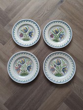 Bristol Pottery For Heals Vintage Floral Small Plates X4