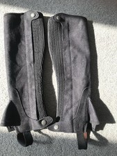 Shires Half Chaps Black Size M Genuine Suede Excellent Condition 