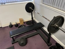 Weights Bench with Bar and