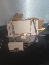 River Island Bag And Matching Purse Chocolate Brown And Pink
