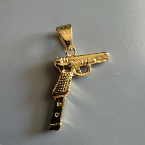 Stainless steel pendant gun - steel,