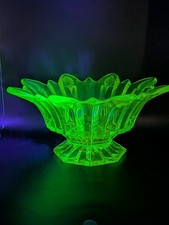 Art Deco Pressed Uranium Glass