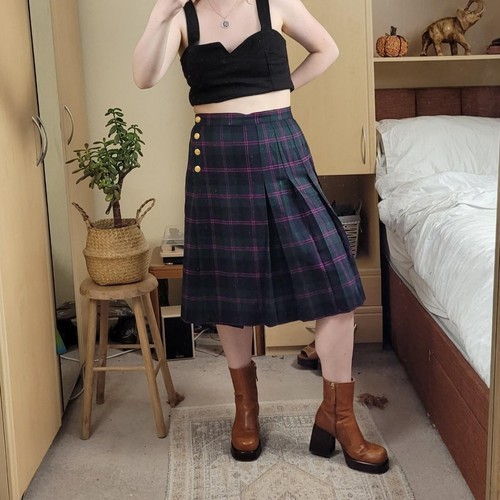 Vintage 90s purple plaid - 90s,