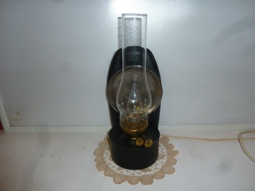 Vintage duplex tin oil lamp - duplex,