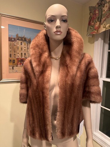 Honey brown mink real - honey, fur