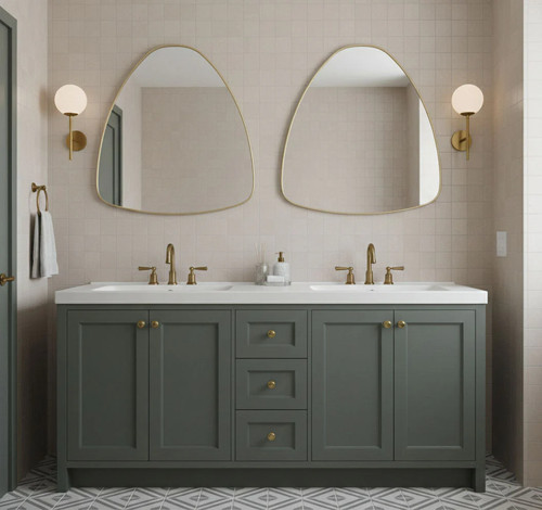 Pebble bathroom wall mirror - wall,