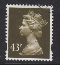 Y1716  43p Deep Olive-brown ENSCHEDE - FINE USED - GB Machin