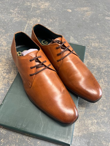 Racing green tan leather derby - racing,